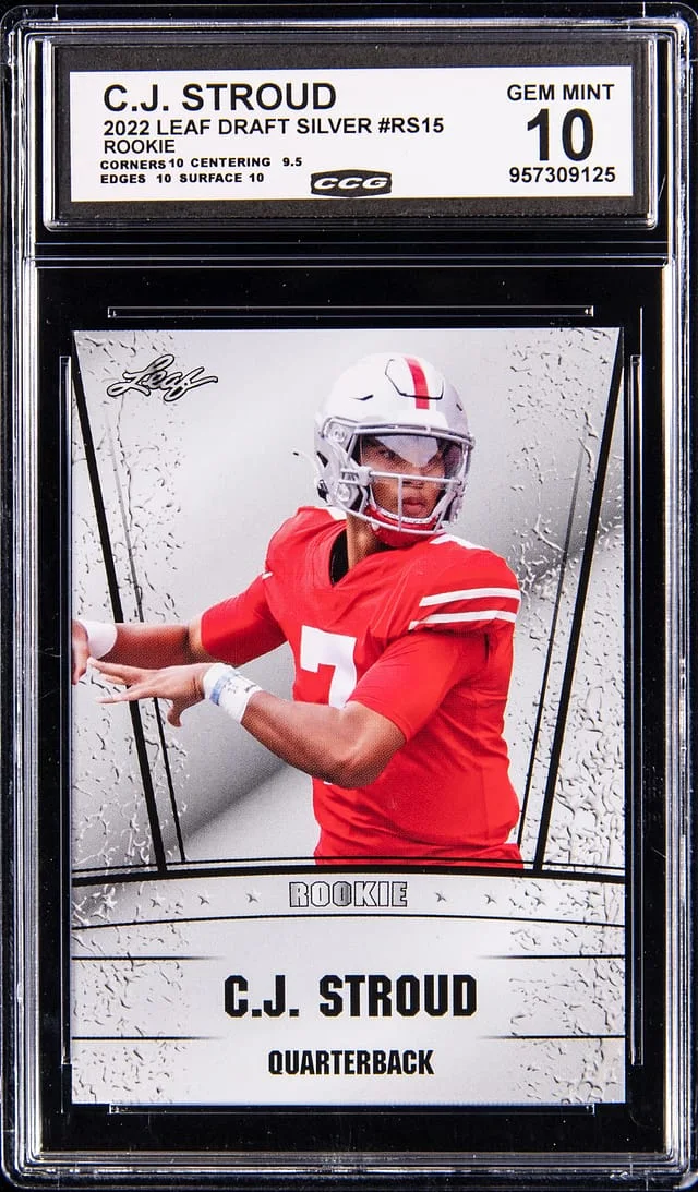 2022 Leaf C.J. Stroud - CCG Draft Silver #RS-15 card image