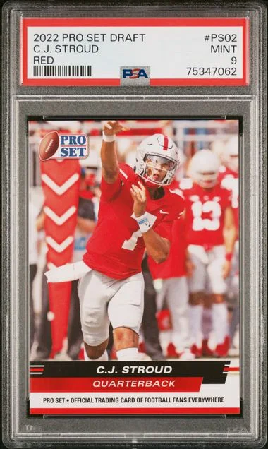 2022 Leaf C.J. Stroud Pro Set Draft Red #PS-02 card image