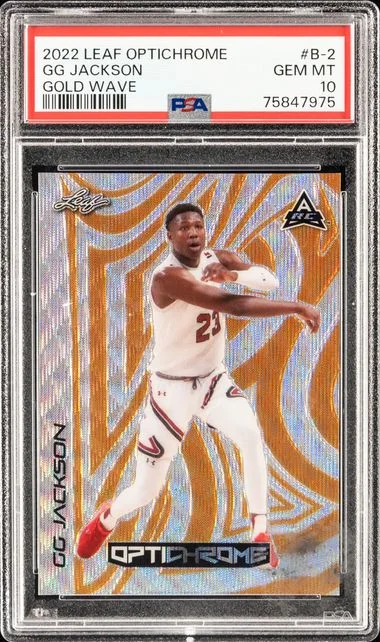 2022 Leaf Gg Jackson Optichrome Gold Wave #B-2 card image