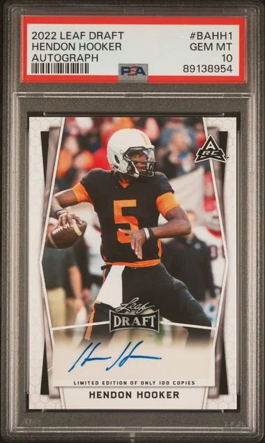 2022 Leaf Hendon Hooker Draft Autographs #BAHH1 card image