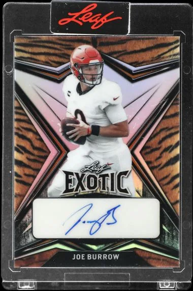 2022 Leaf Joe Burrow Exotic Multi-Sport Autographs Tiger #EA-JB1 card image