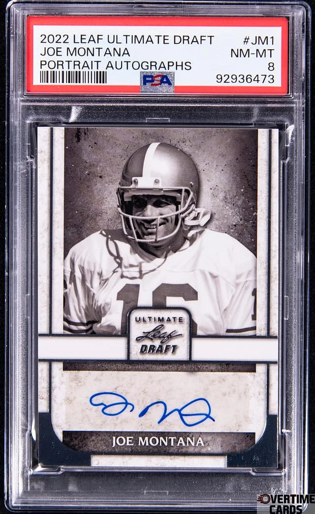 2022 Leaf Joe Montana Ultimate Draft Portrait Autographs #JM1 card image