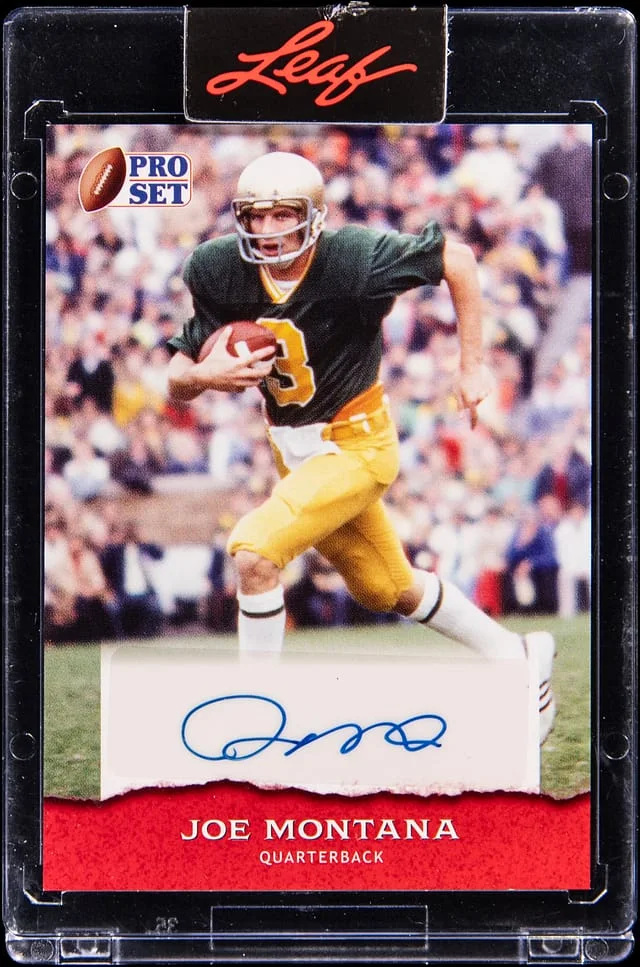 2022 Leaf Joe Montana Pro Set Autograph #PSA-JM1 card image