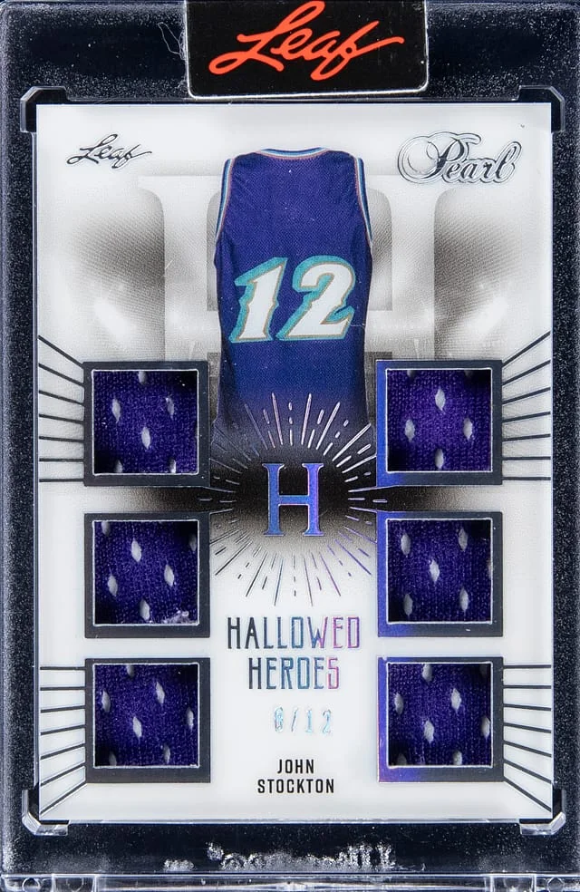 2022 Leaf John Stockton Pearl Hallowed Heroes #HH-6 card image
