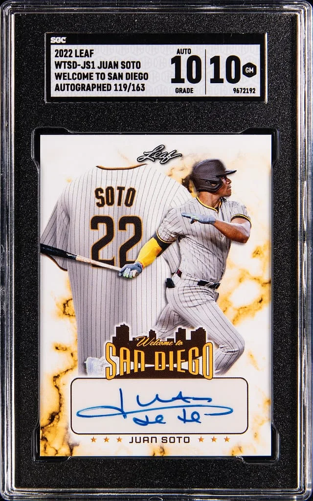 2022 Leaf Juan Soto Welcome To San Diego Autograph #WTSD-JS1 card image