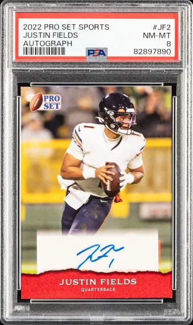 2022 Leaf Justin Fields Pro Set Sports Autographs #JF2 card image