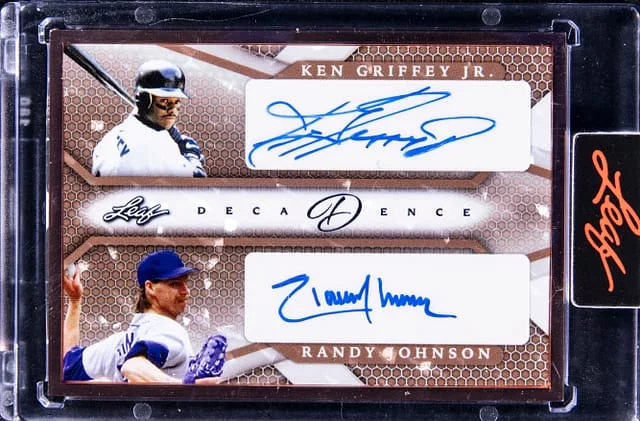 2022 Leaf Ken Griffey Jr./Randy Johnson Dual Decadence #DA-22 card image
