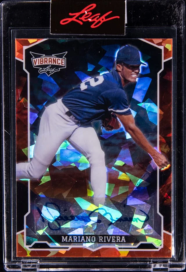 2022 Leaf Mariano Rivera Vibrance Autographs Orange Ice #BA-MR1 card image