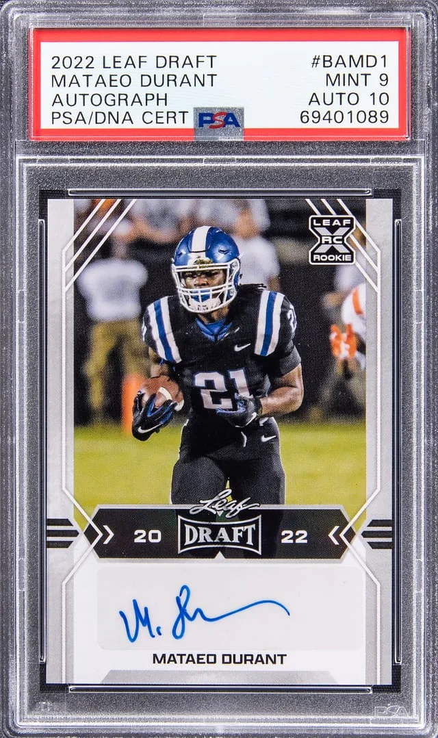 2022 Leaf Mataeo Durant Draft Autograph #BA-MD1 card image