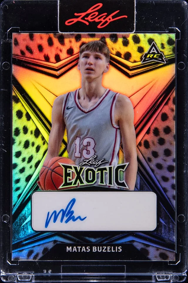 2022 Leaf Matas Buzelis Exotic Leopard #BA-MB2 card image