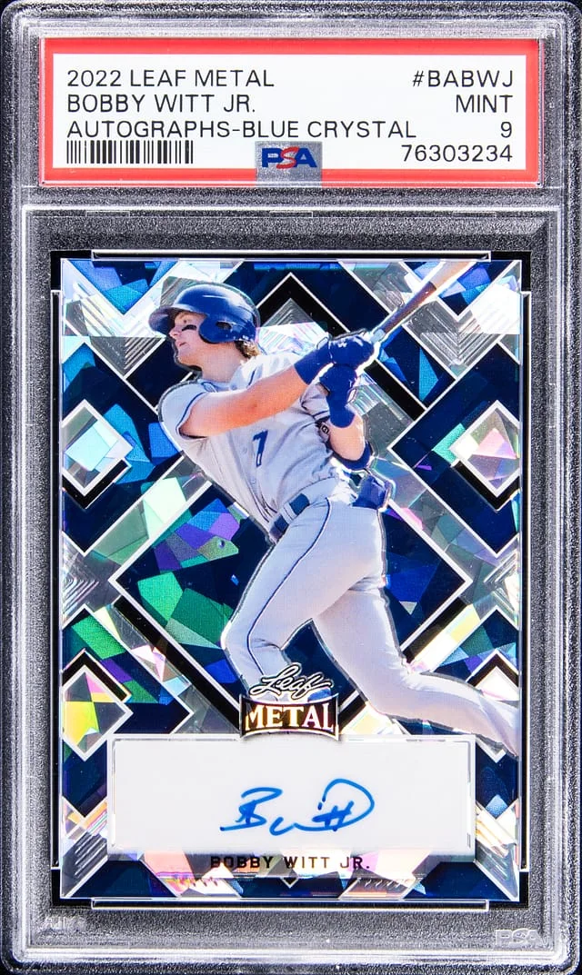 2022 Leaf Metal Bobby Witt Jr. Autographs Orange Mojo #BABWJ card image
