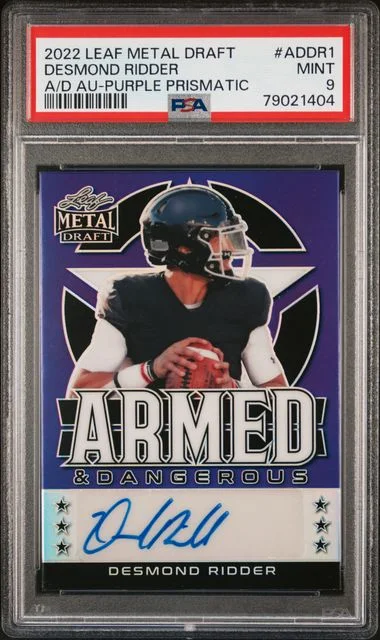 2022 Leaf Metal Desmond Ridder Draft Armed & Dangerous Autographs #ADDR1 card image