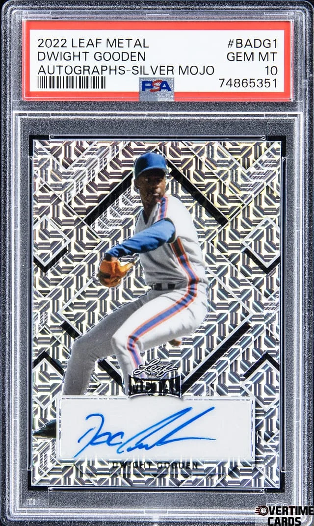 2022 Leaf Metal Dwight Gooden Autographs Silver Mojo #BADG1 card image