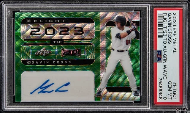 2022 Leaf Metal Gavin Cross Flight 2023 To Autograph Peacock Wave #FTGC1 card image