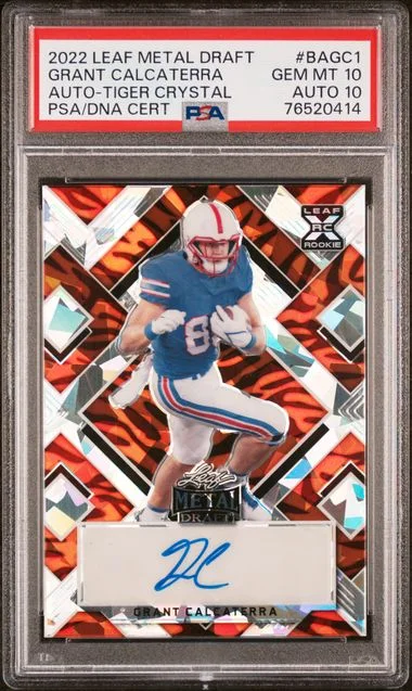 2022 Leaf Metal Grant Calcaterra Draft Autographs Tiger Crystal #BAGC1 card image