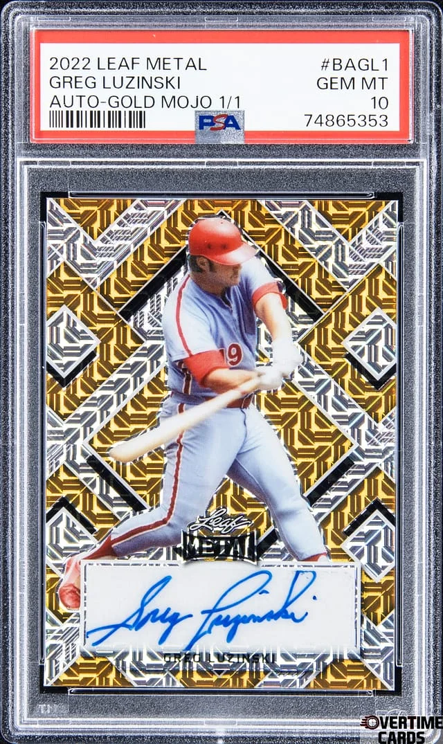 2022 Leaf Metal Greg Luzinski Autographs Gold Mojo #BAGL1 card image