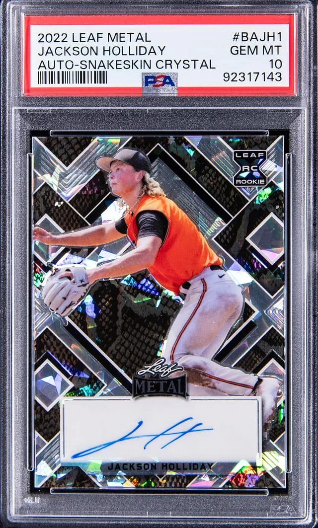 2022 Leaf Metal Jackson Holliday Autograph Snakeskin Crystal #BA-JH1 card image