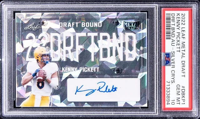 2022 Leaf Metal Kenny Pickett Draft Draft Bound Auto Purple Wave #DB-KP1 card image
