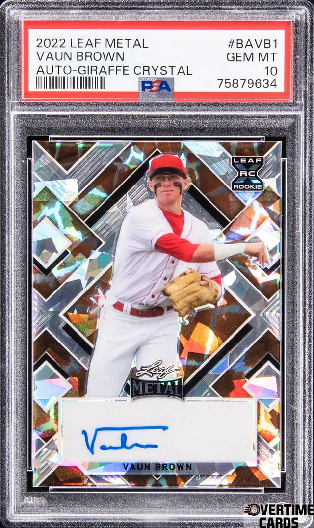 2022 Leaf Metal Vaun Brown Autograph Giraffe Crystal #BAVB1 card image