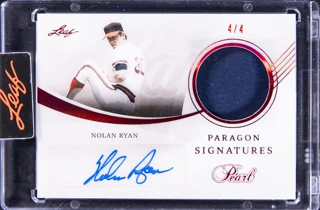 2022 Leaf Nolan Ryan Pearl Ruby Paragon Signatures #PS-NR1 card image