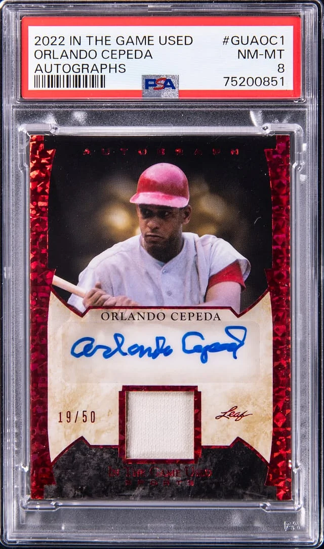 2022 Leaf Orlando Cepeda In The Game Used Autographs #GUA-OC1 card image