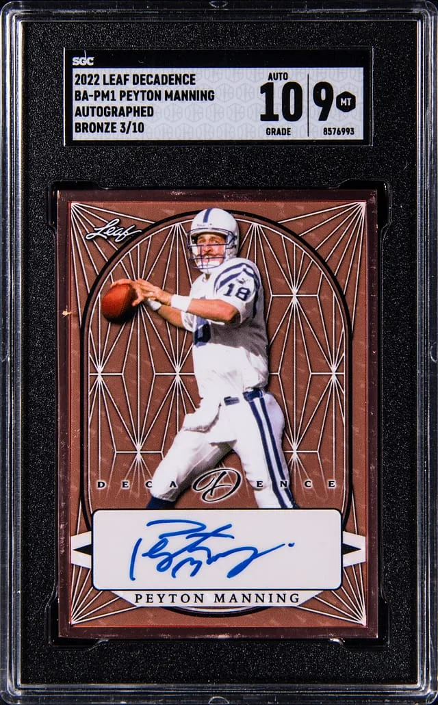 2022 Leaf Peyton Manning Decadence Autograph Bronze #BA-PM1 card image