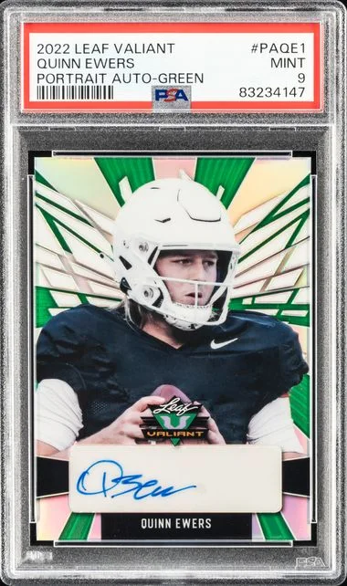 2022 Leaf Quinn Ewers Valiant Portrait Autographs Green #PAQE1 card image