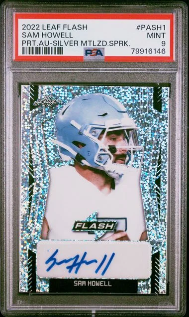 2022 Leaf Sam Howell Flash Portrait Autographs Silver Metalized Sparkles #PASH1 card image