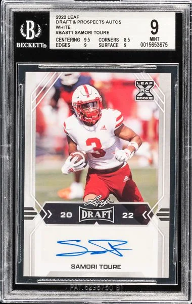 2022 Leaf Samori Toure Draft & Prospects Autos White #BAST1 card image