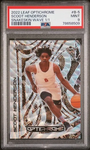 2022 Leaf Scoot Henderson Optichrome Snakeskin Wave #B5 card image