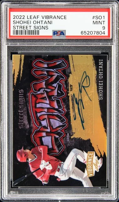 2022 Leaf Shohei Ohtani Vibrance Street Signs #So1 card image