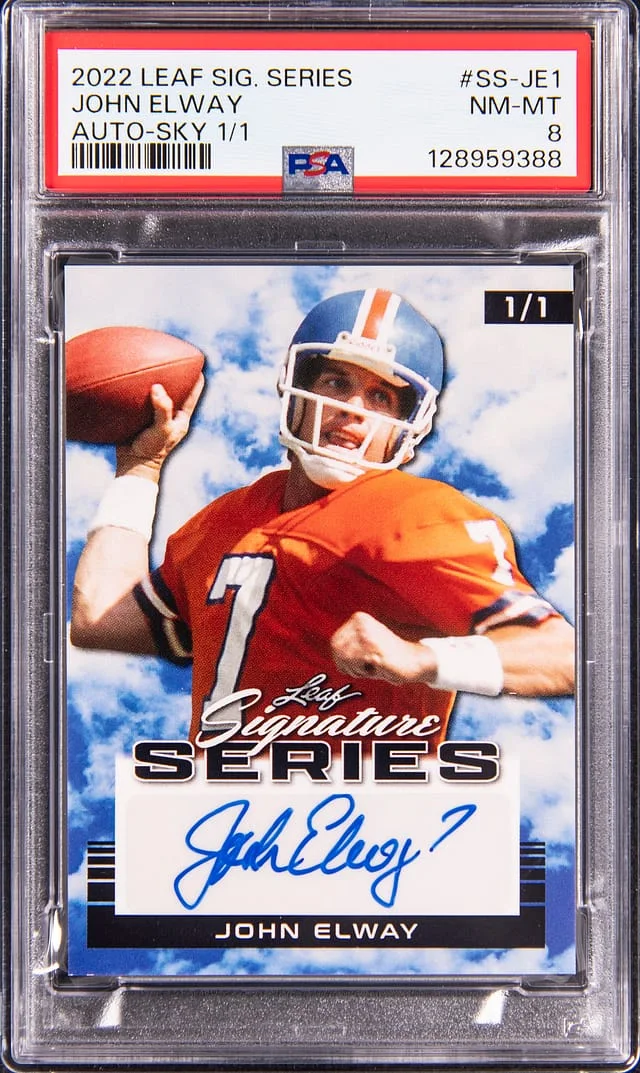 2022 Leaf Signature Series John Elway Autograph Sky #SS-JE1 card image