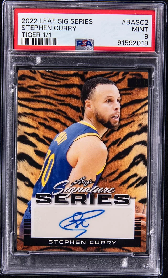 2022 Leaf Signature Series Stephen Curry Tiger #BASC2 card image