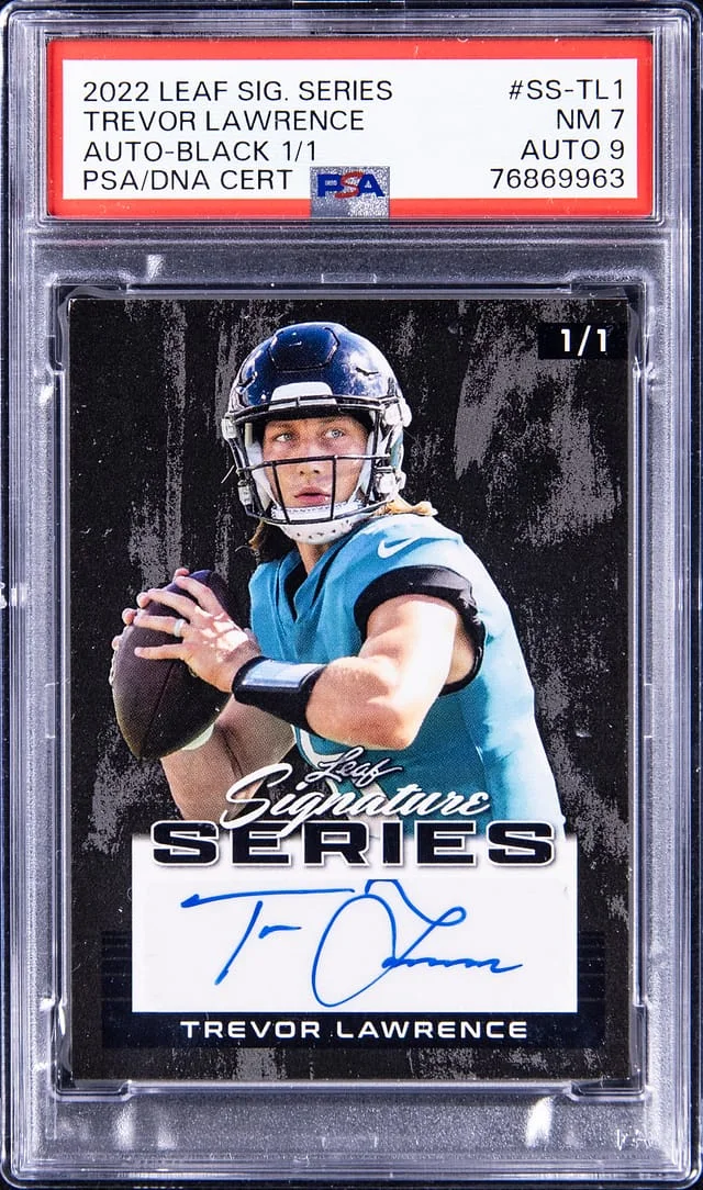 2022 Leaf Signature Series Trevor Lawrence Auto - Black 1/1 #SS-TL1 card image