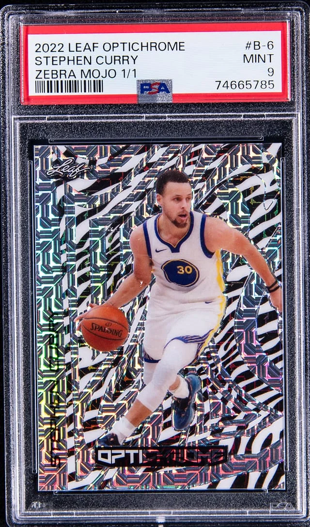 2022 Leaf Stephen Curry Optichrome Pink Mojo #B-6 card image