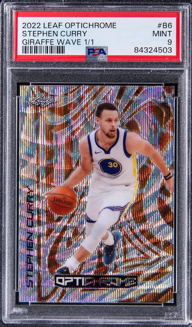 2022 Leaf Stephen Curry Optichrome Giraffe Wave #B6 card image