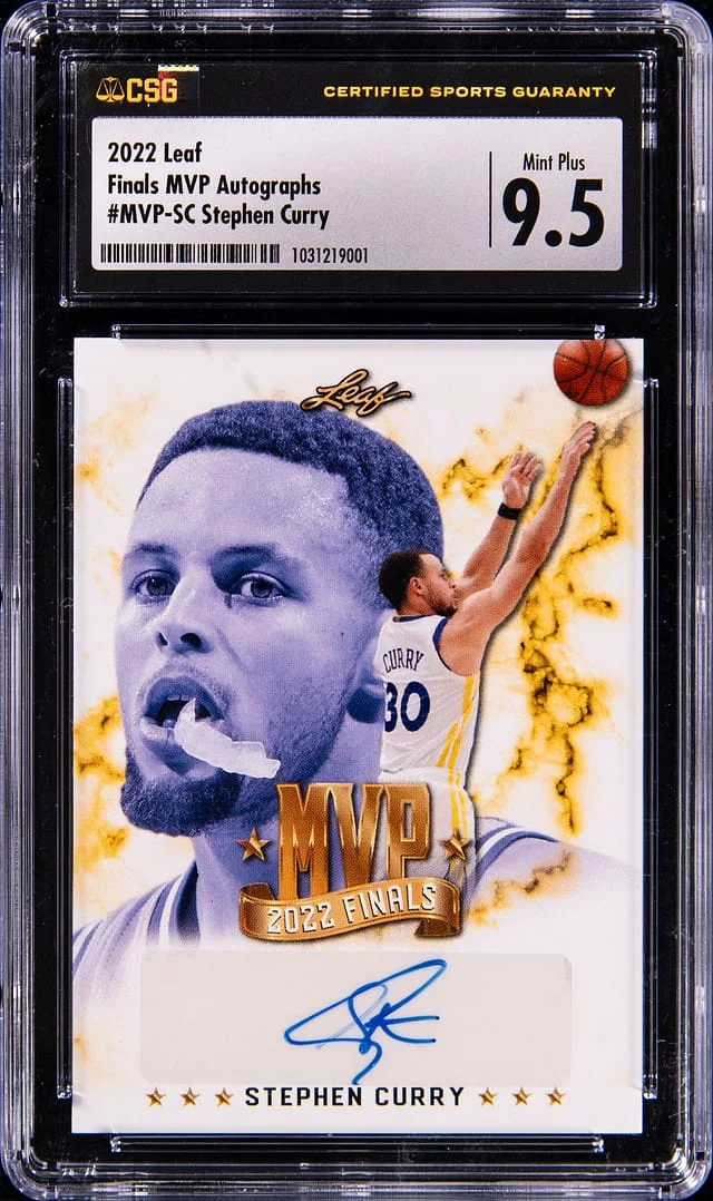 2022 Leaf Stephen Curry Finals MVP Autographs #MVP-SC card image