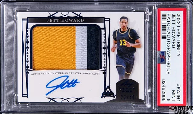 2022 Leaf Trinity Jett Howard Patch Autograph-Blue #PAJH1 card image