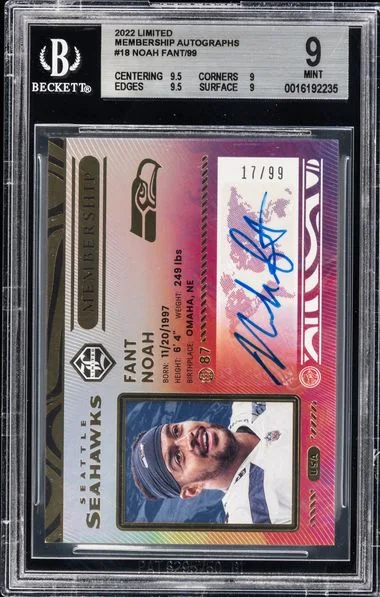2022 Limited Membership Autographs Noah Fant #18 card image