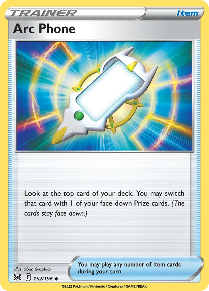 2022 Lost Origin Arc Phone Uncommon #152/196 Uncommon card image