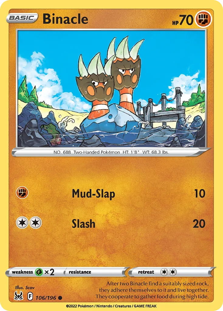 2022 Lost Origin Binacle Common #106/196 Common card image