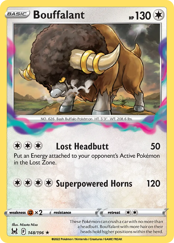2022 Lost Origin Bouffalant Rare #148/196 Rare card image