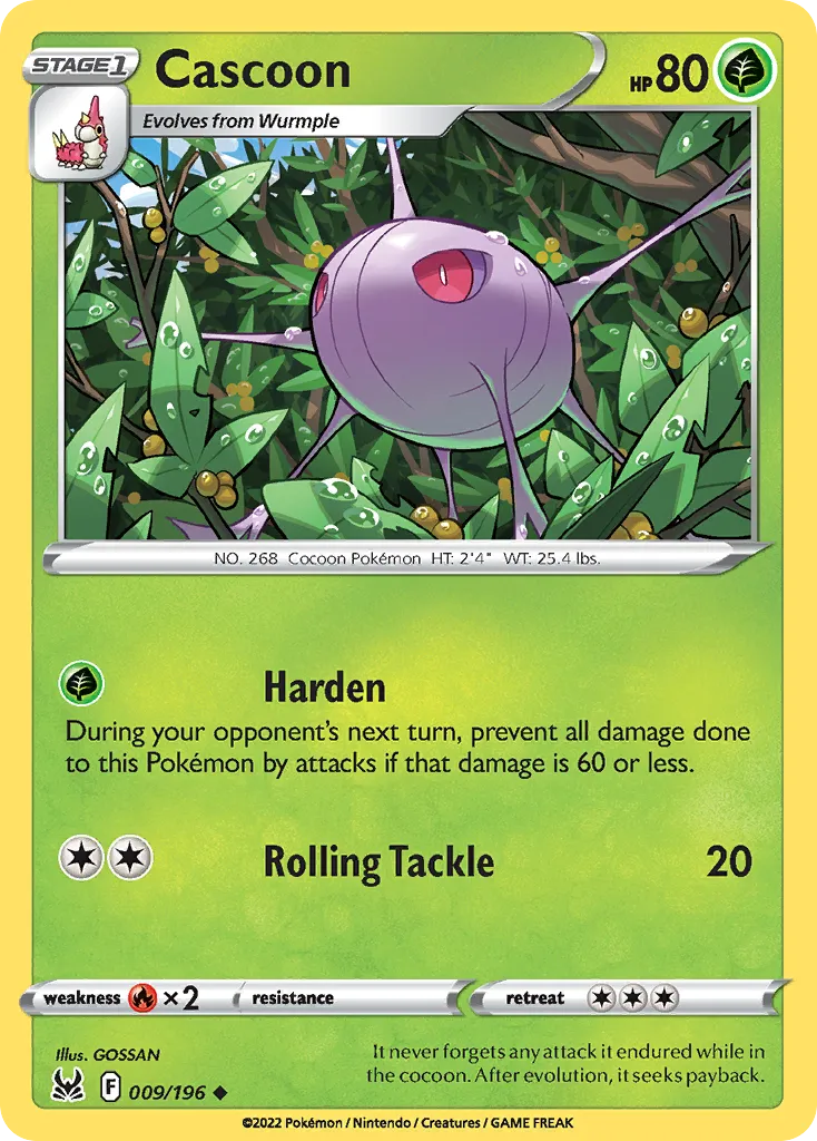 2022 Lost Origin Cascoon #009/196 Uncommon card image