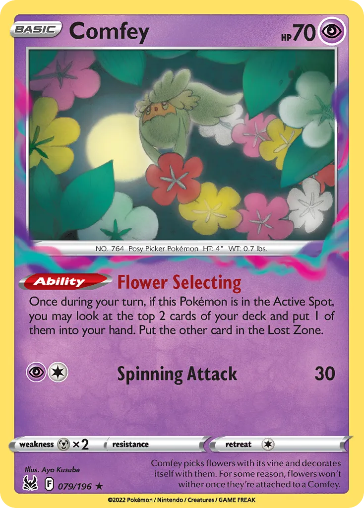 2022 Lost Origin Comfey Rare #079/196 Rare card image