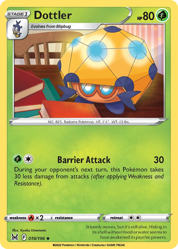 2022 Lost Origin Dottler Uncommon #019/196 Uncommon card image