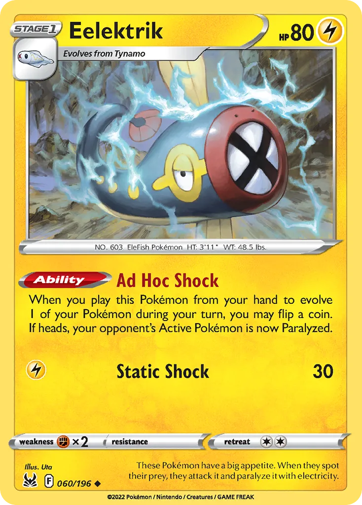 2022 Lost Origin Eelektrik Uncommon #060/196 Uncommon card image