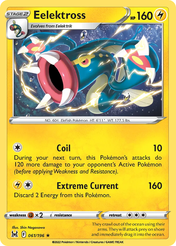 2022 Lost Origin Eelektross Rare #061/196 Rare card image