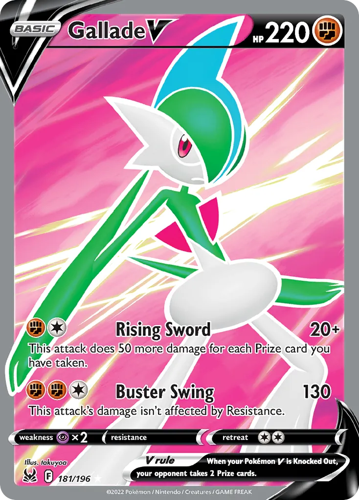 2022 Lost Origin Gallade V Rare Ultra #181/196 Rare Ultra card image
