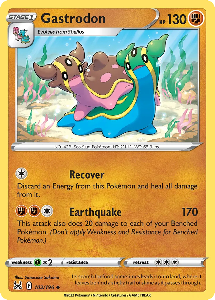 2022 Lost Origin Gastrodon Uncommon #102/196 Uncommon card image