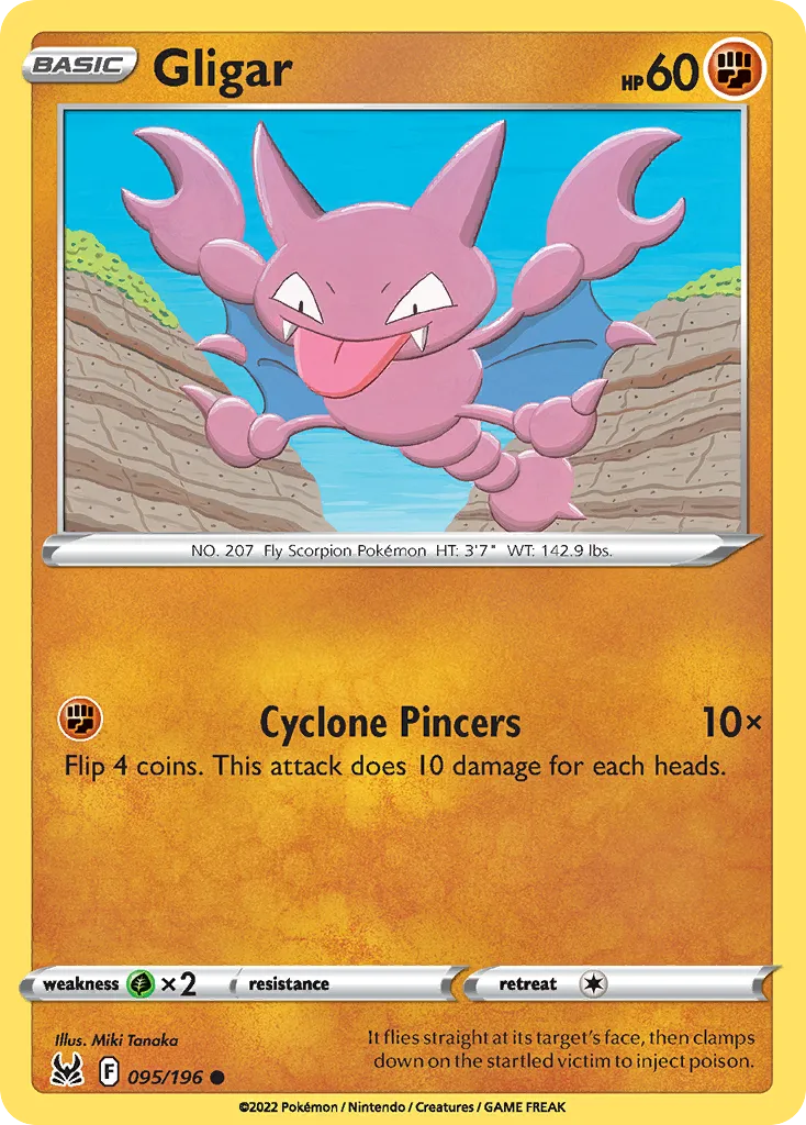 2022 Lost Origin Gligar Common #095/196 Common card image